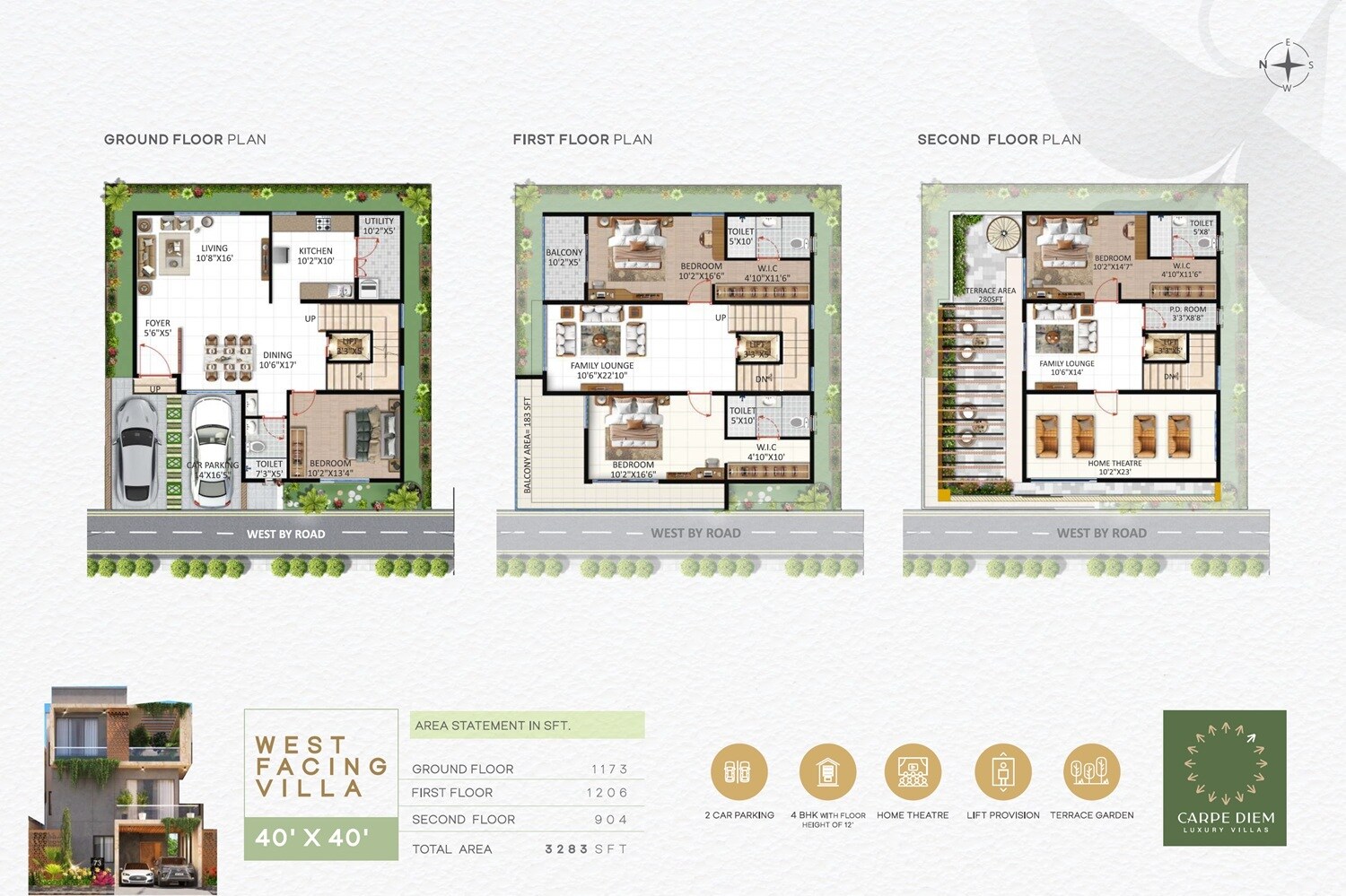 4 BHK 3283 Sq. Ft. Villa