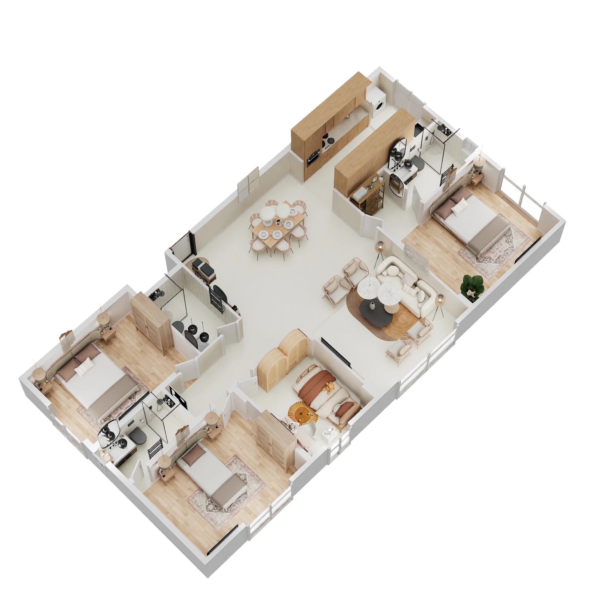 Floor plan of 4 BHK 2470 Sq. Ft. Apartment in Vista Padmalaya, Bangalore