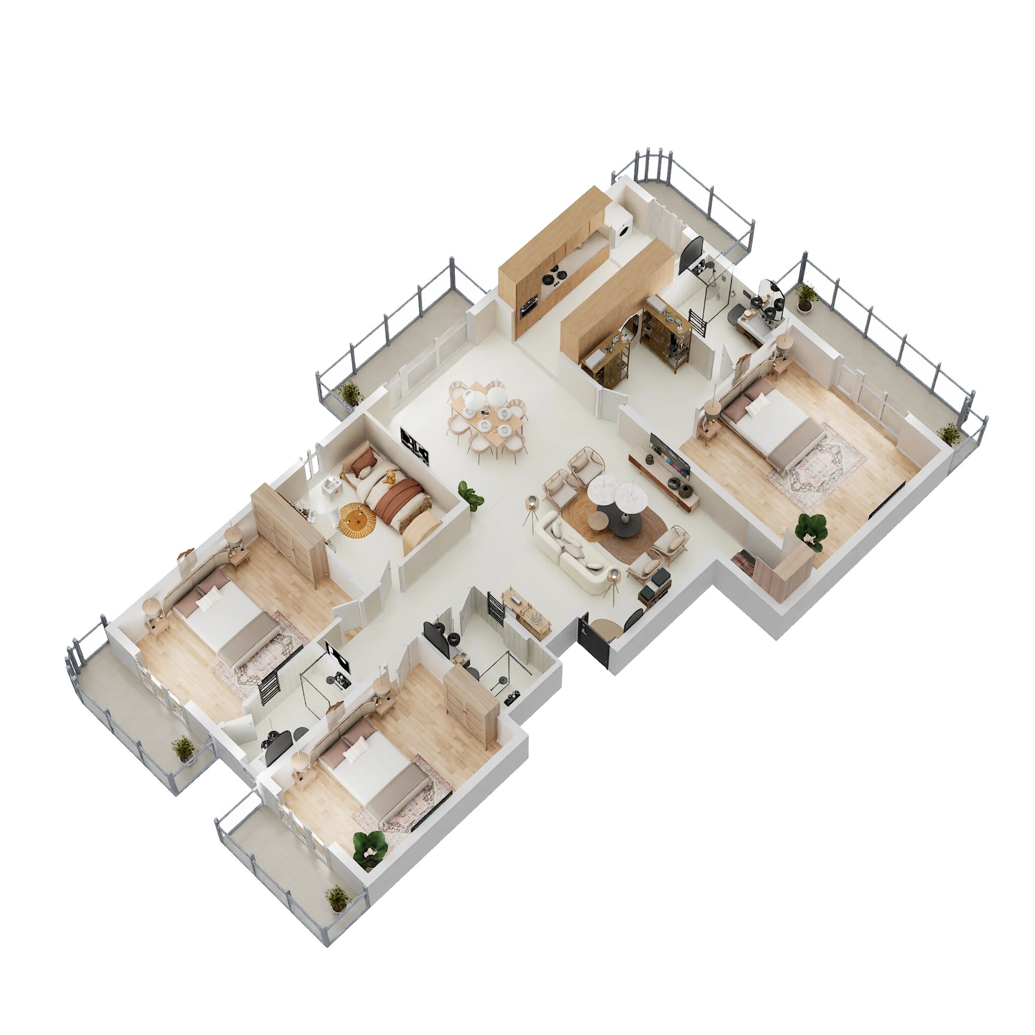 Floor plan of 4 BHK 2580 Sq. Ft. Apartment in Vista Padmalaya, Bangalore