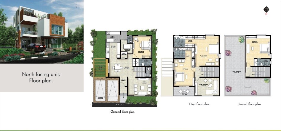 Floor plan of 4 BHK 3928 Sq. Ft. Villa in VRR Golden Enclave, Bangalore