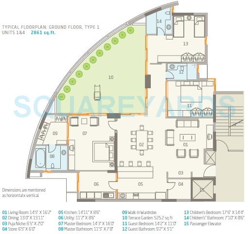 3 BHK 2861 Sq. Ft. Apartment