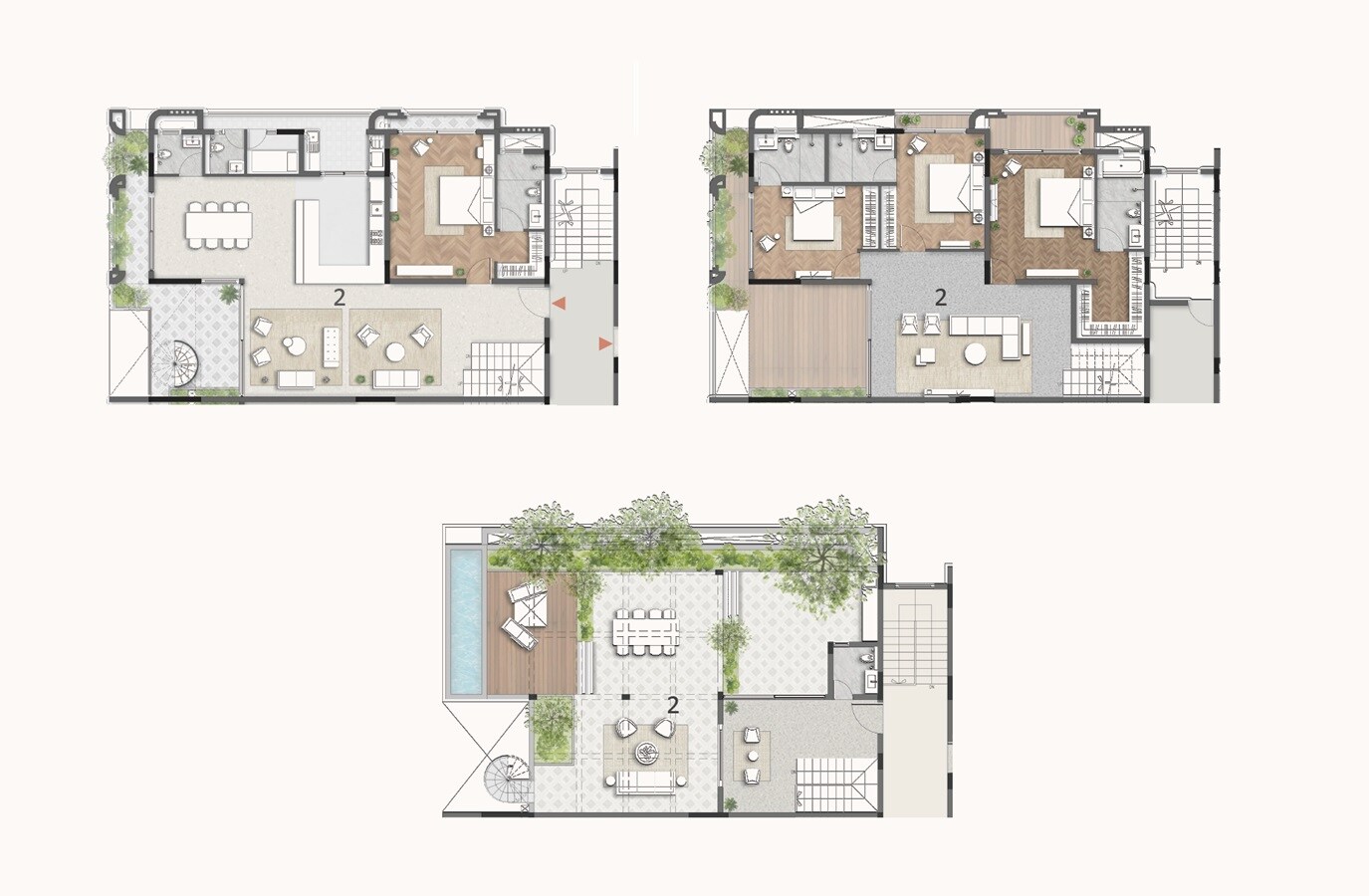 Floor plan of 4 BHK 4588 Sq. Ft. Apartment in Y Living Oasis, Bangalore