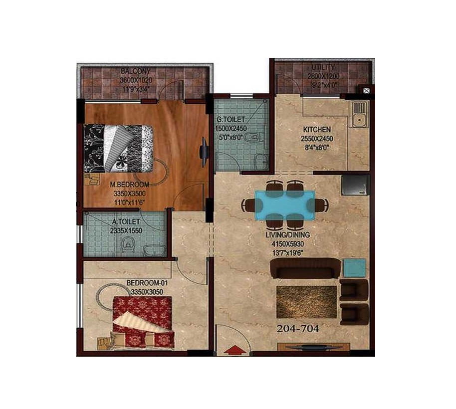 Yashmu Aspire 2 BHK Layout