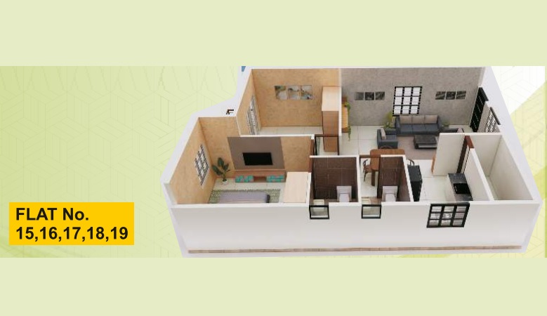 YV Warrior Central Bay 2 BHK Layout