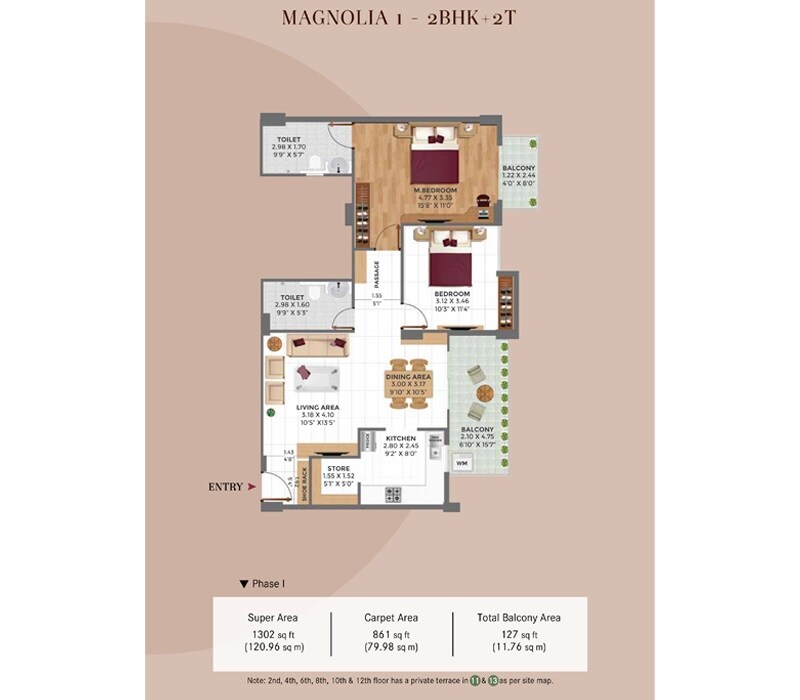 3 BHK 1302 Sq. Ft. Apartment