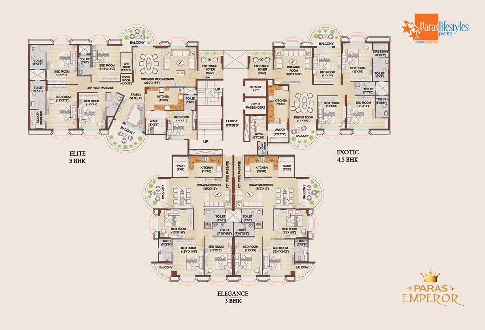 Paras Emperor Floor Plans