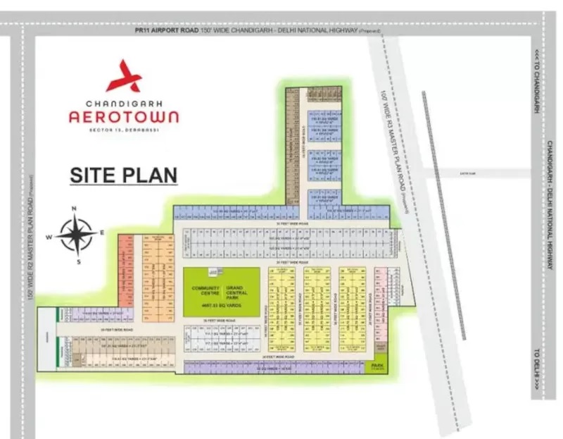 Vaneet Chandigarh Aerotown Master Plan Image