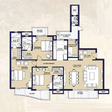  3 BHK Apartment at ATS Casa Espana Apartment, Nh 21 – for Sale
