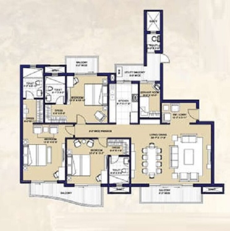 Other, ats-casa-espana-apartment 3 Bedroom 2400 Sq.Ft. Apartment In Nh 21 Chandigarh 8893361