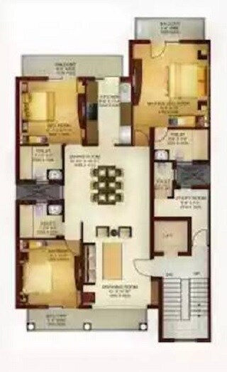 3 BHK 1880 Sq. Ft. Apartment