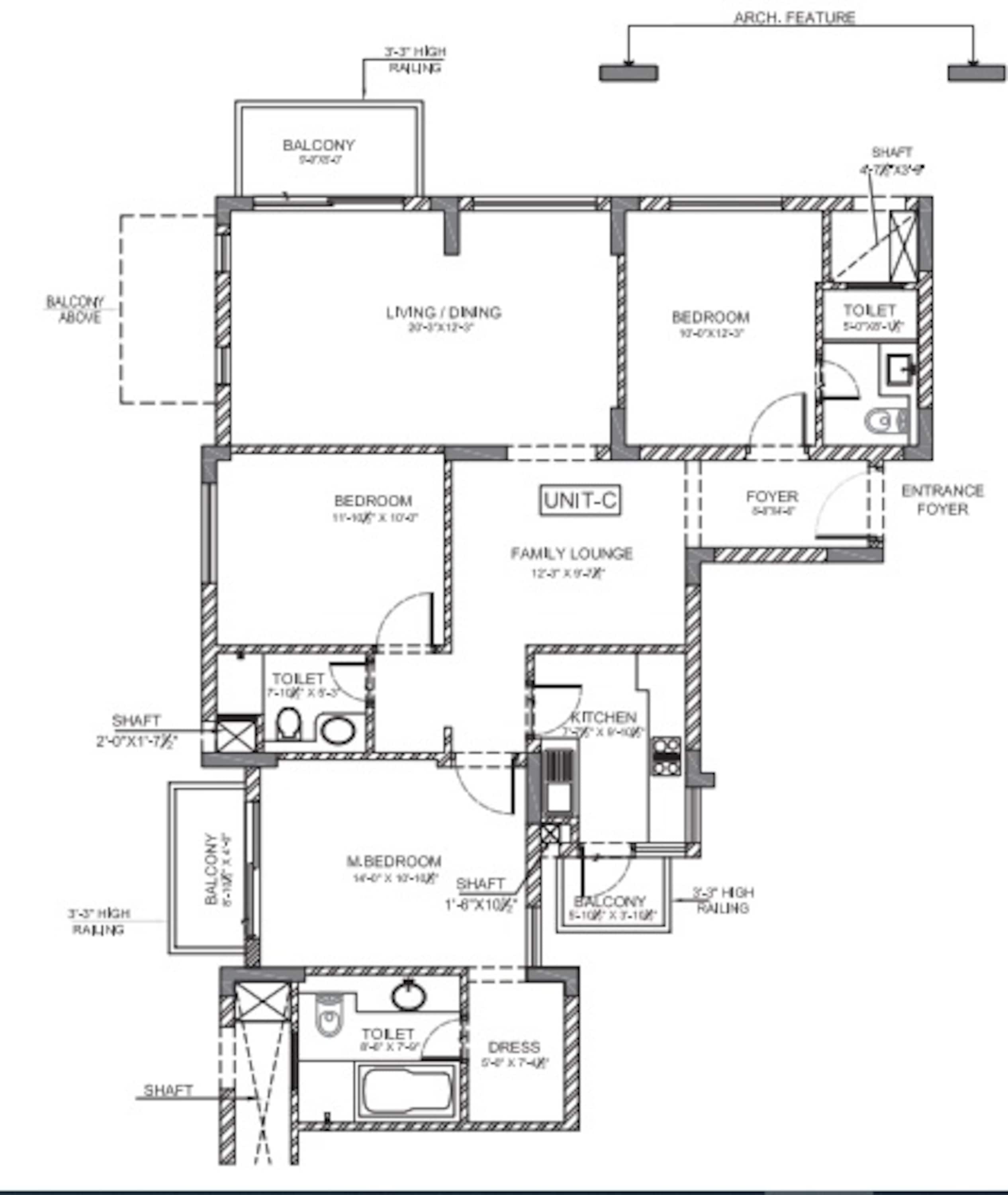emaar the views apartment 3 bhk 1930sqft 20205328185332
