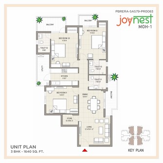 3 BHK Apartment For Rent in Sushma Joynest MOH Bir Chhat Chandigarh  8082092