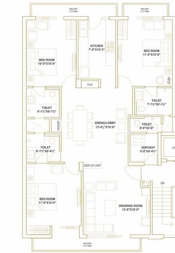  3 BHK Apartment at Sushma Valencia, International Airport Road – for Sale