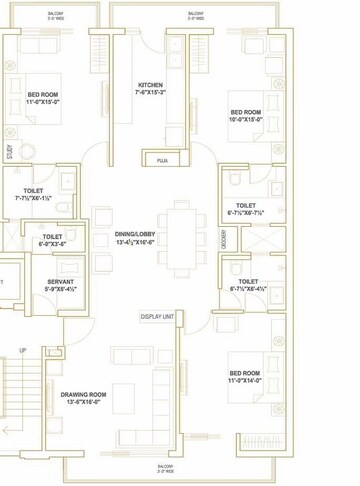  3 BHK Apartment at Sushma Valencia, International Airport Road – for Sale