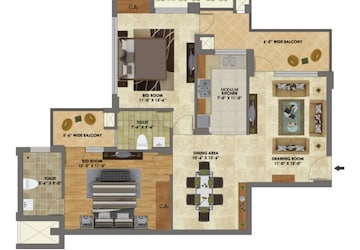 2 BHK Apartment at Ubber Palm Heights, Central Derabassi – for Sale
