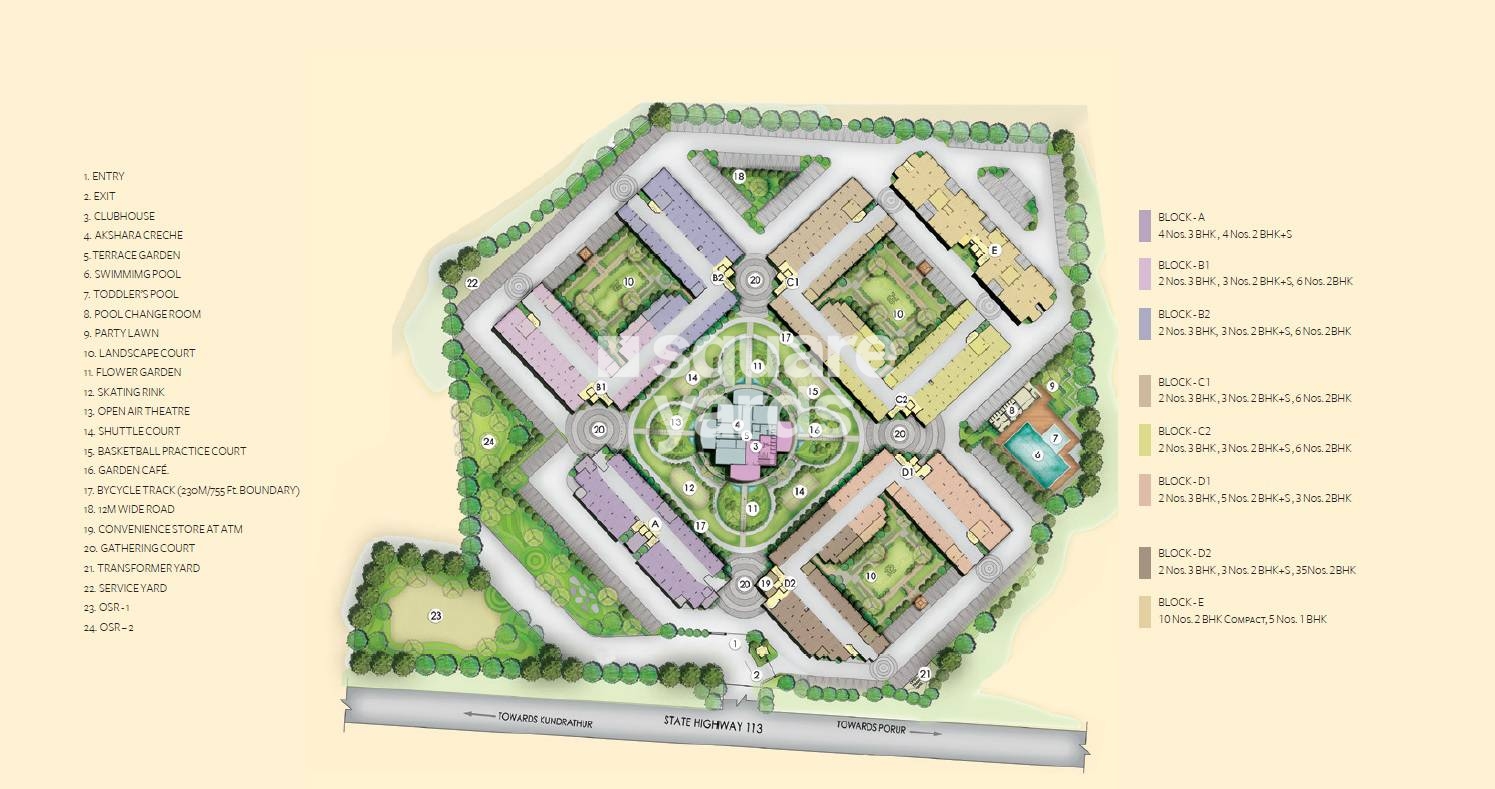 Akshaya Homes Republic Master Plan Image