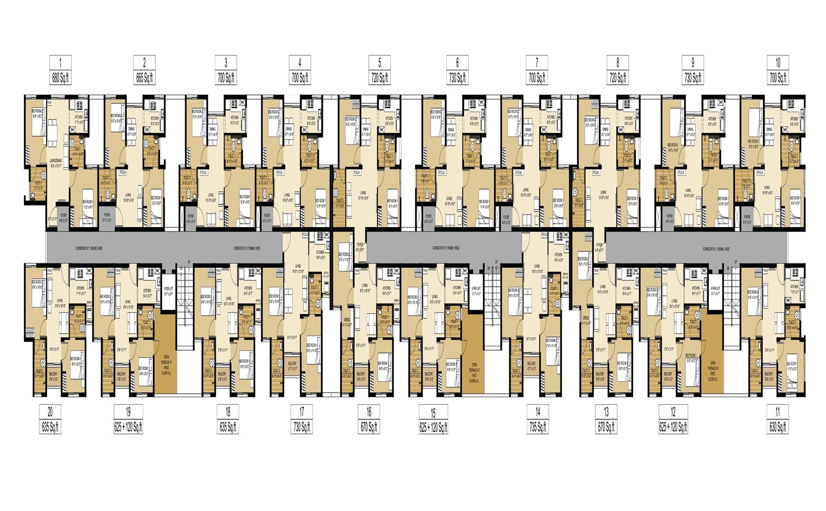 arun excello sanjani project floor plans1 2158