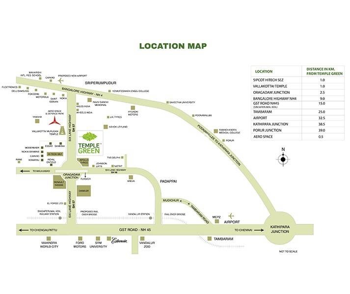 Arun Excello Temple Green Location Image