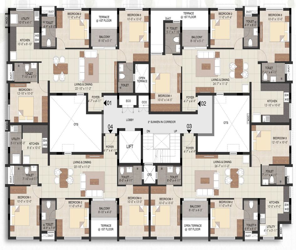BBCL Dhriti Floor Plans