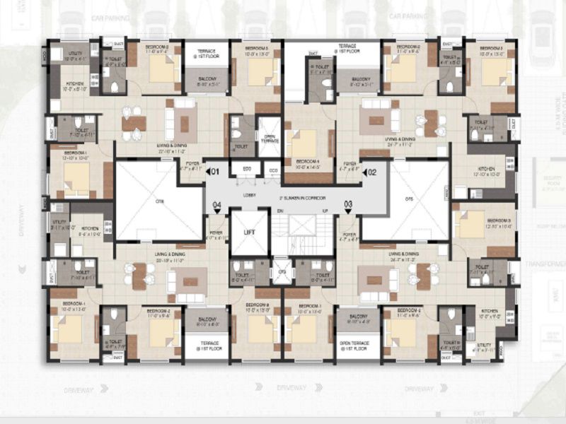 BBCL Dhriti Floor Plans