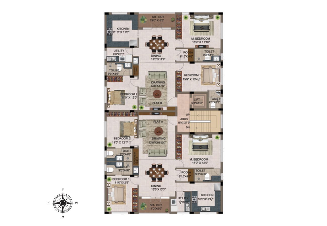 Bhaggyam Aiswarya Floor Plans