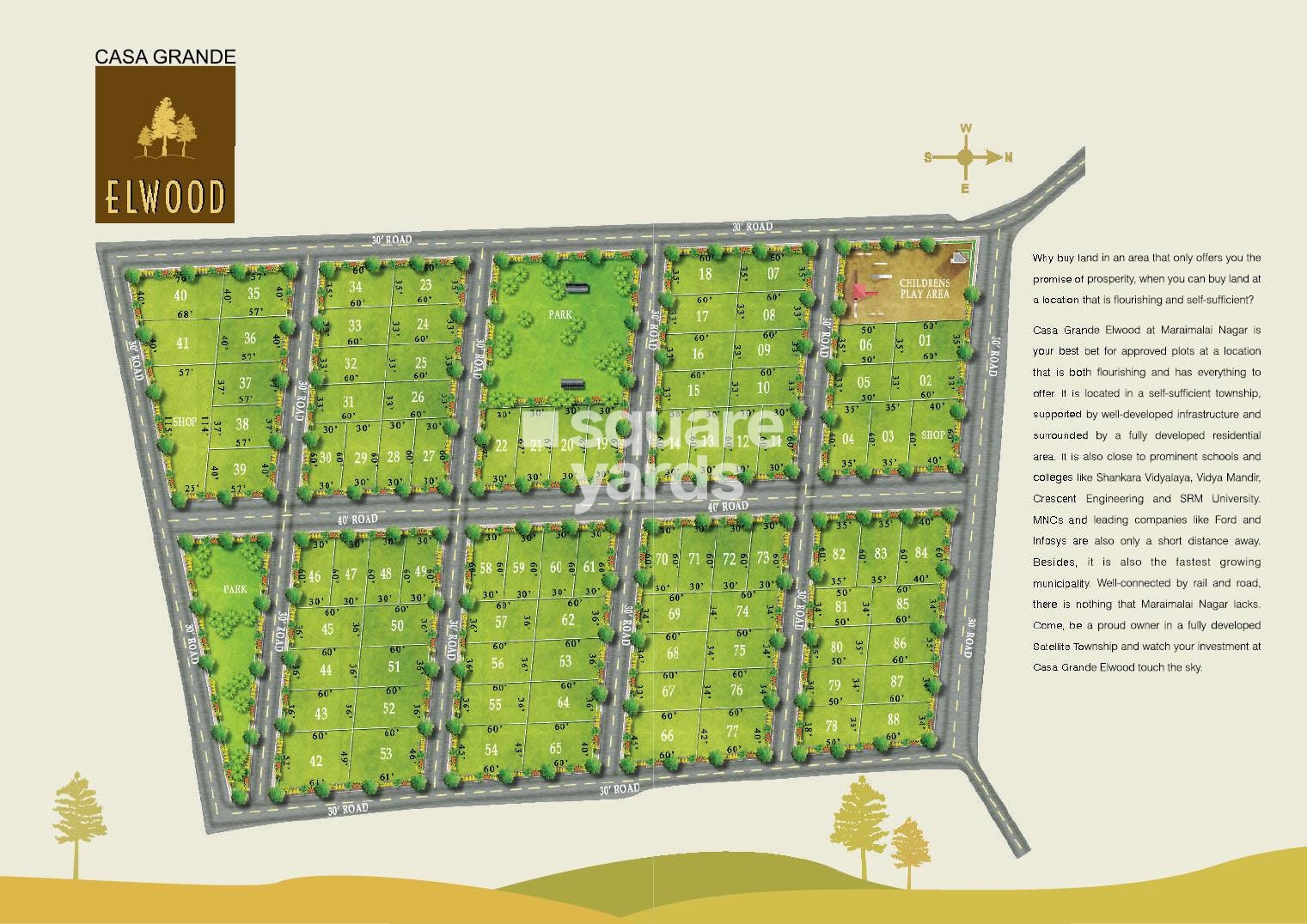 Casa Grande Elwood Plots in Maraimalai Nagar, Chennai Price on