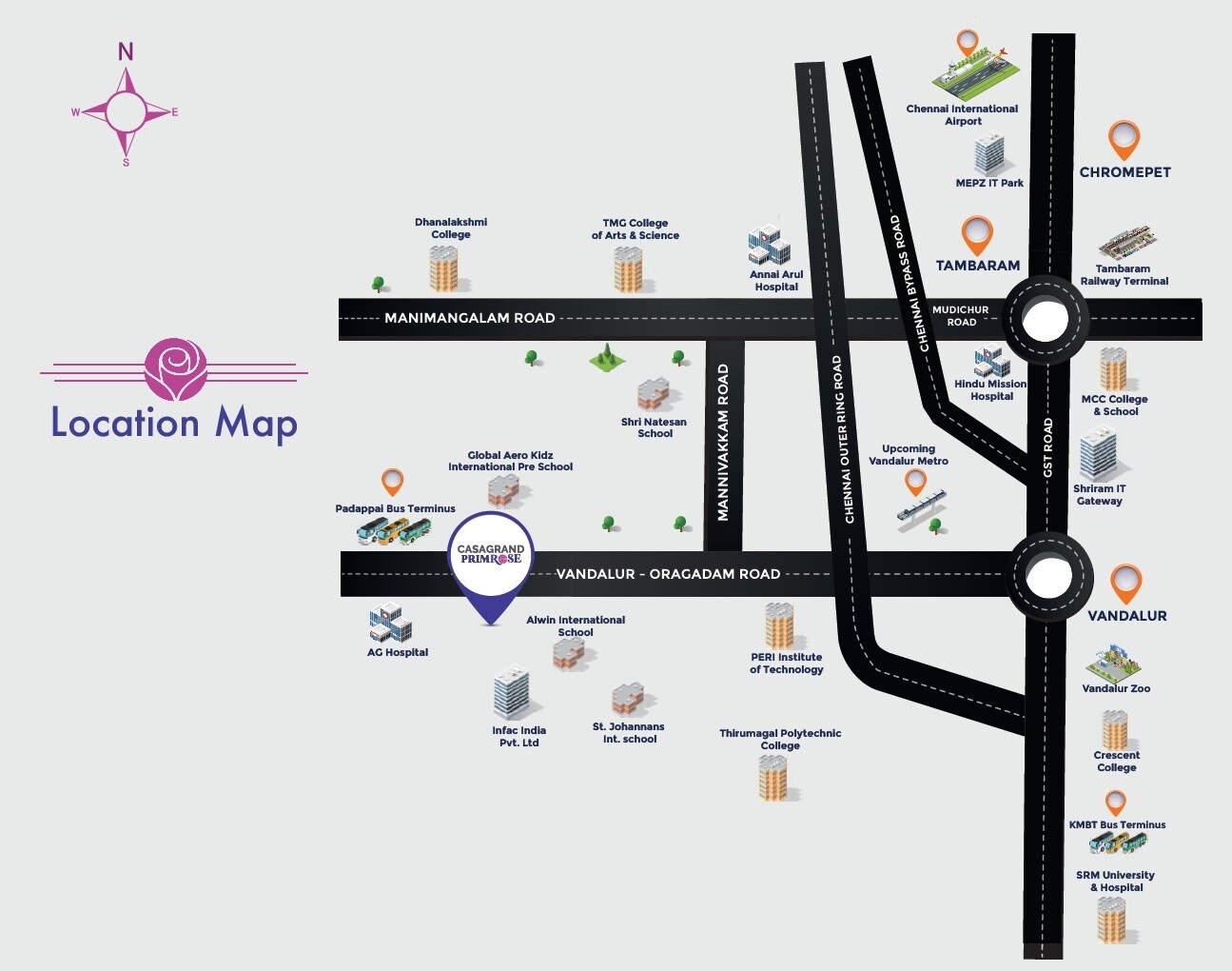 Casagrand Primrose Location Image