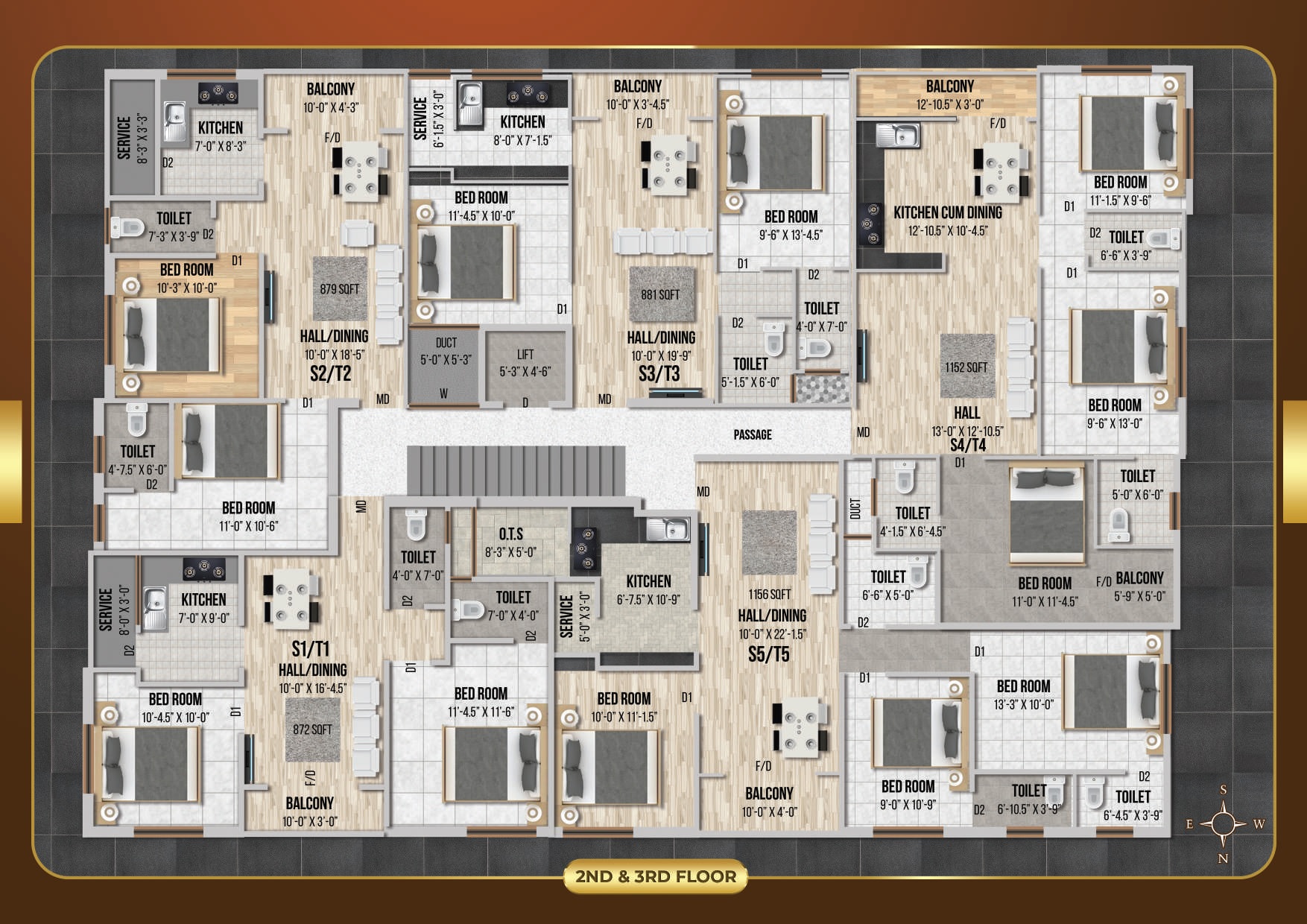 GK Thiara Apartments Floor Plans