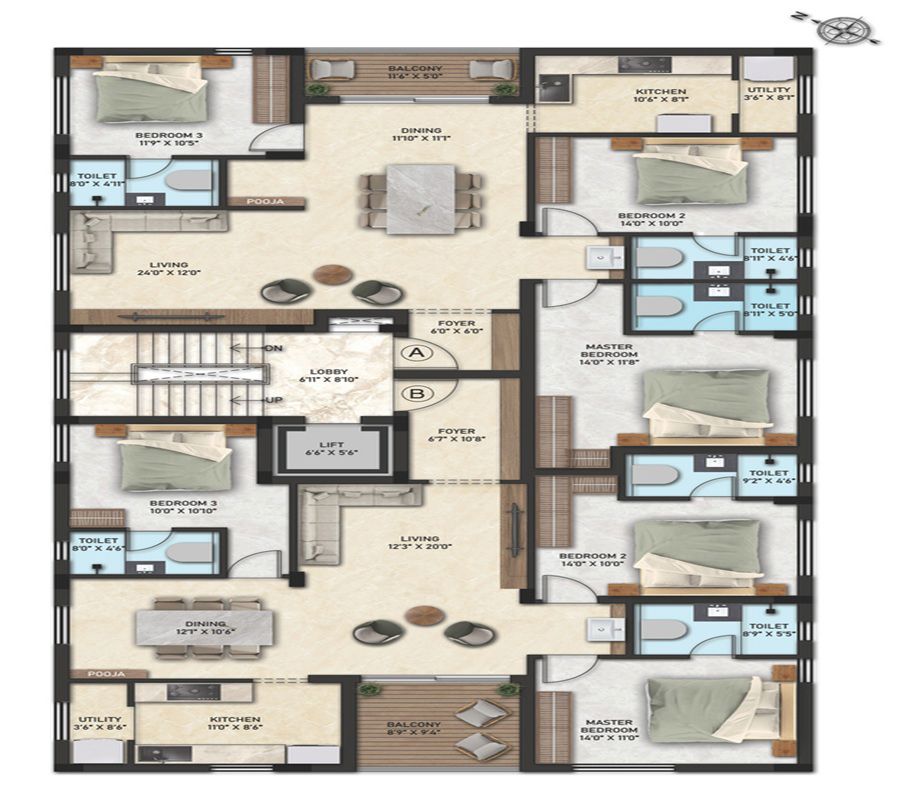 Kaaviya Shyamala Floor Plans