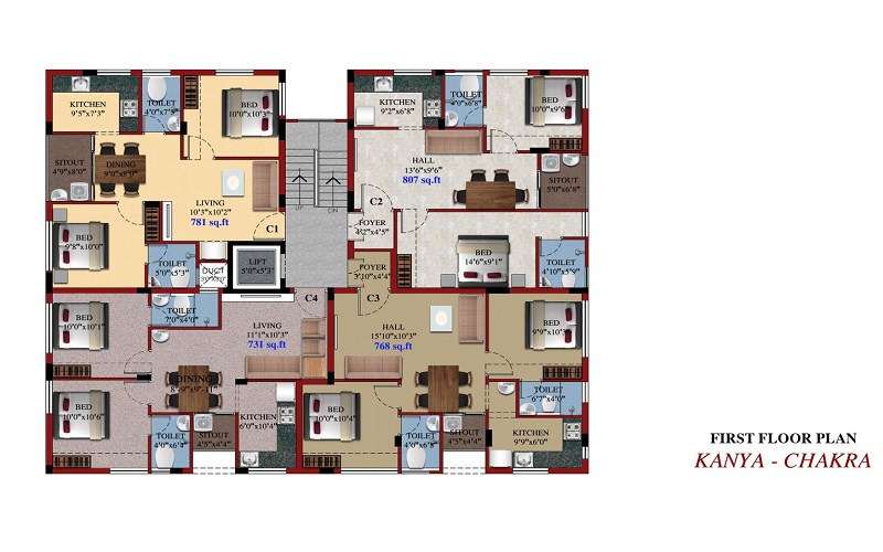 Kanya Chakra Floor Plans