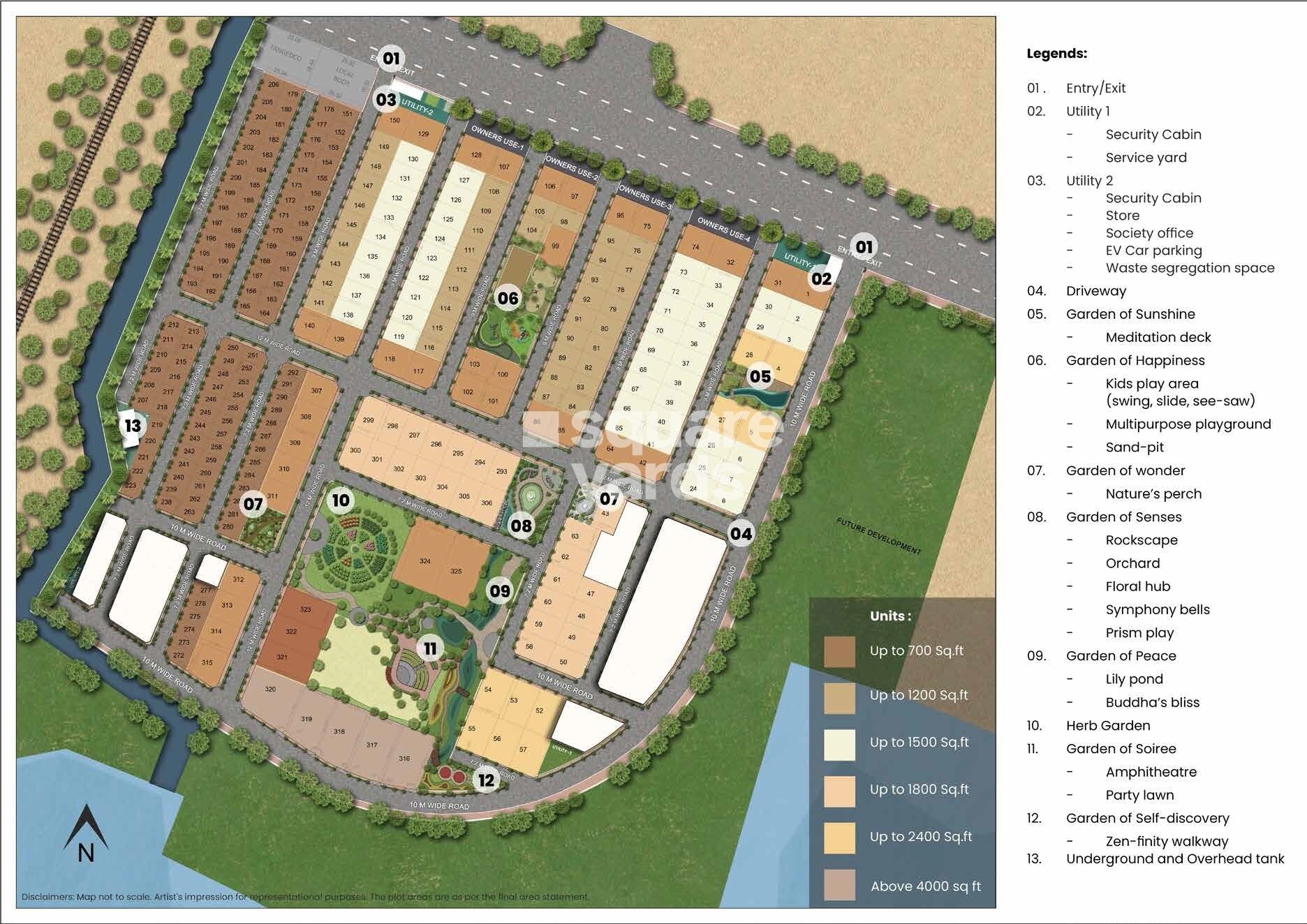 Mahindra-Lakefront-Estates_an aerial view of a field with a large building