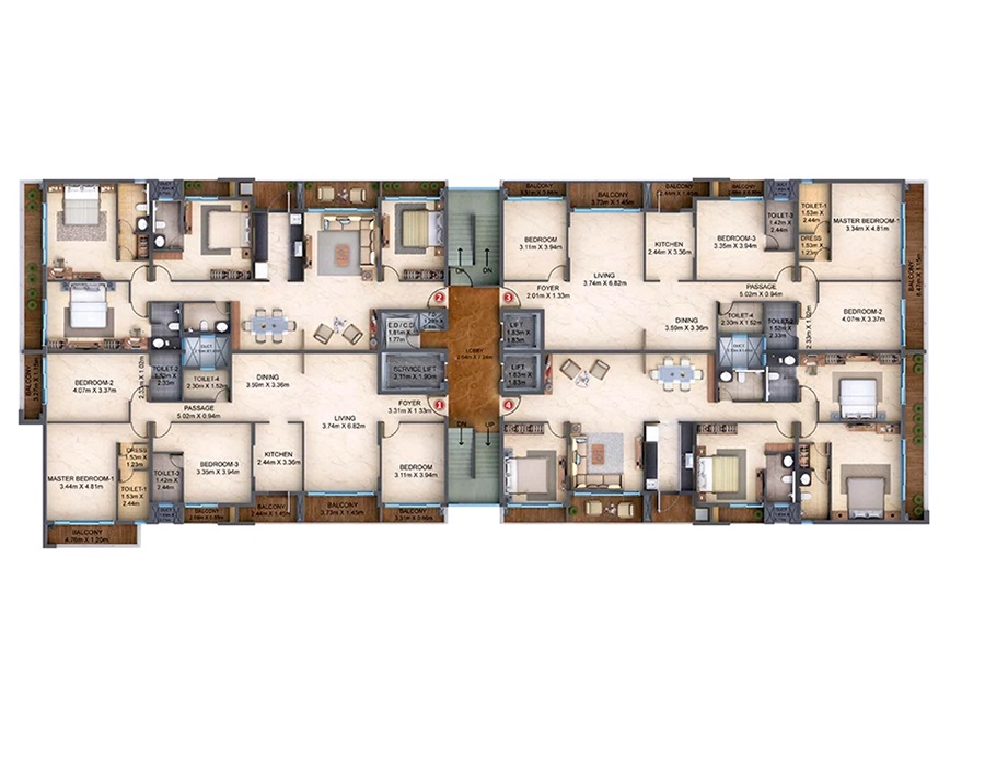 Nahar Adyar Floor Plans