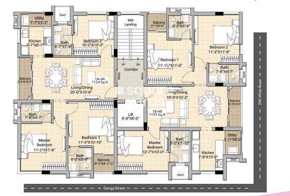 Newry Sabari Sattva Floor Plans