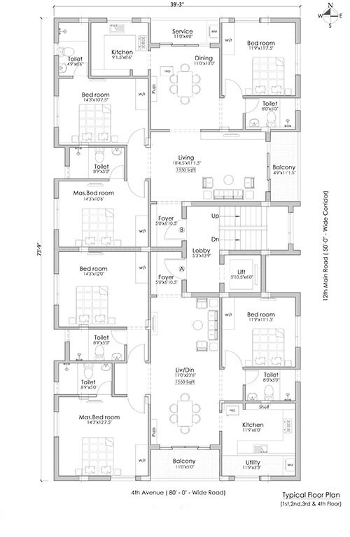 Pushkar Mullai Manor Floor Plans