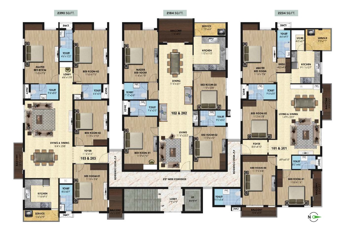 Raunaq Emerald Floor Plans