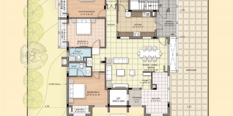 akshaya homes oceano apartment 3bhk 2597sqft1