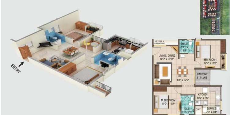 alliance galleria residences apartment 2 bhk 719sqft 20224308094323