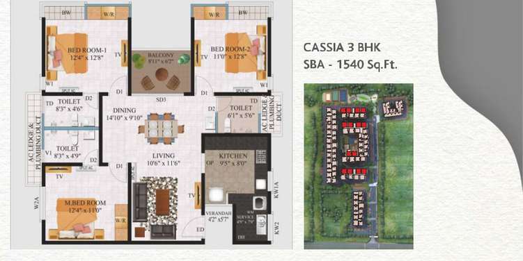 alliance galleria residences apartment 3 bhk 986sqft 20204528154550