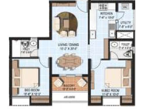alliance orchid springs apartment 2 bhk 1085sqft 20233416173443