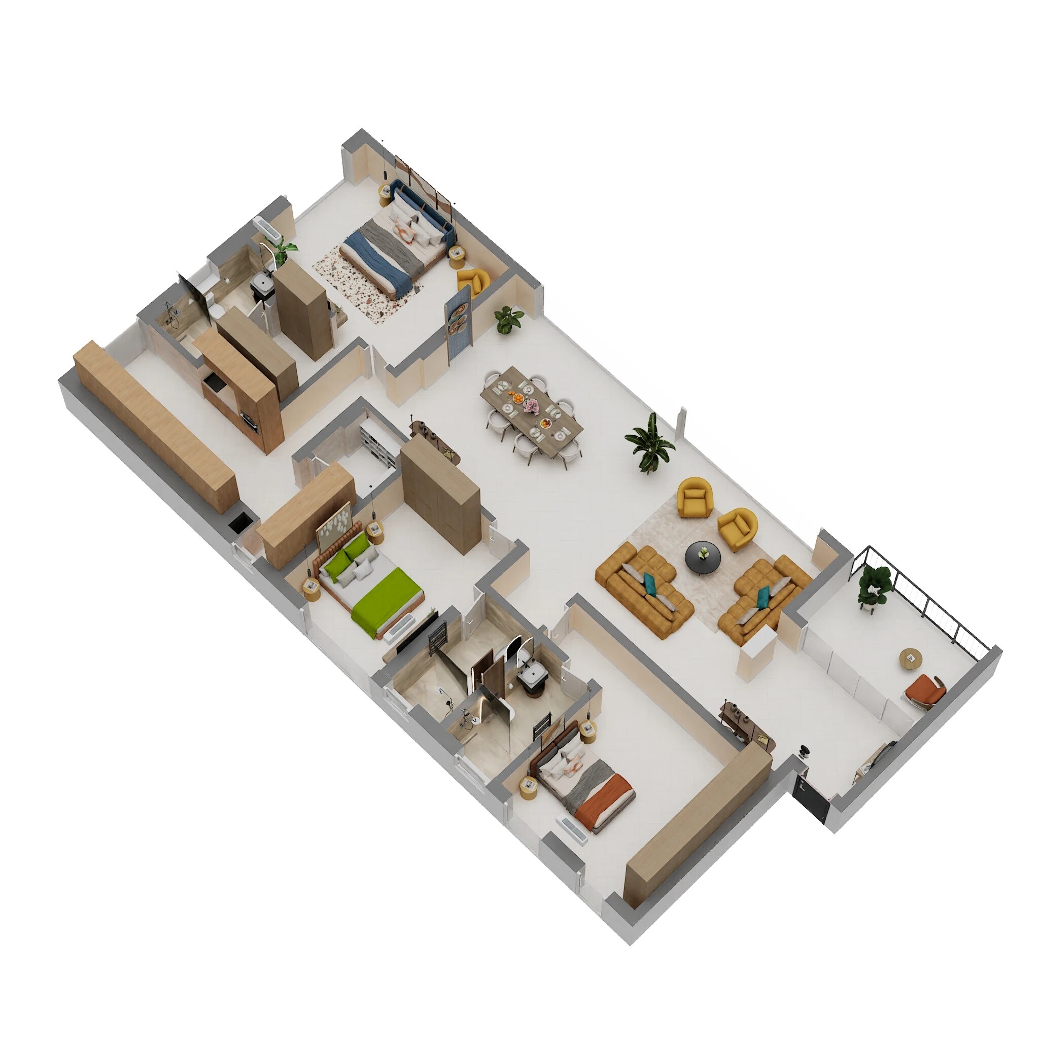 3 BHK 2398 Sq. Ft. Apartment