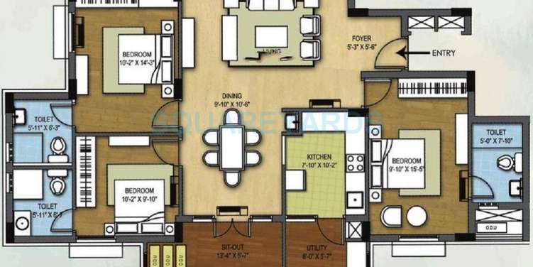 arihant housing tiara apartment 3bhk 1370sqft1
