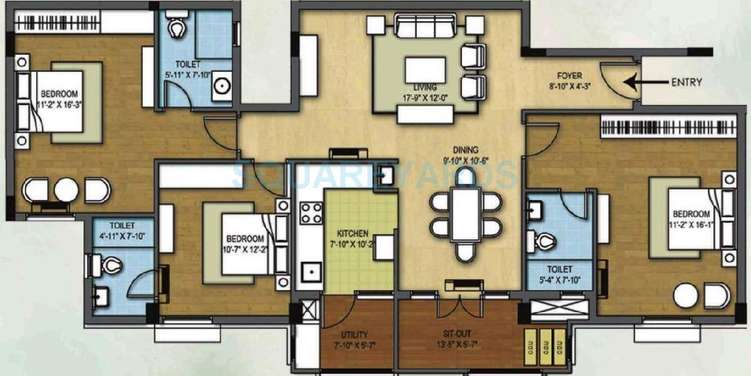 arihant housing tiara apartment 3bhk 1615sqft1