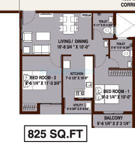 arun excello four green apartment 2bhk 825sqft1