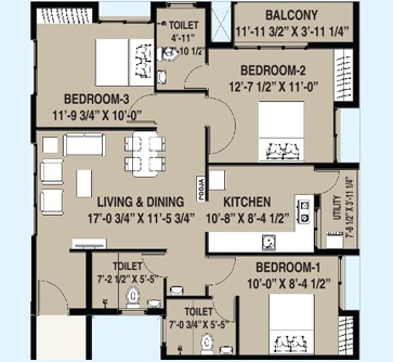 arun excello four green apartment 3 bhk 1320sqft 20263521173552