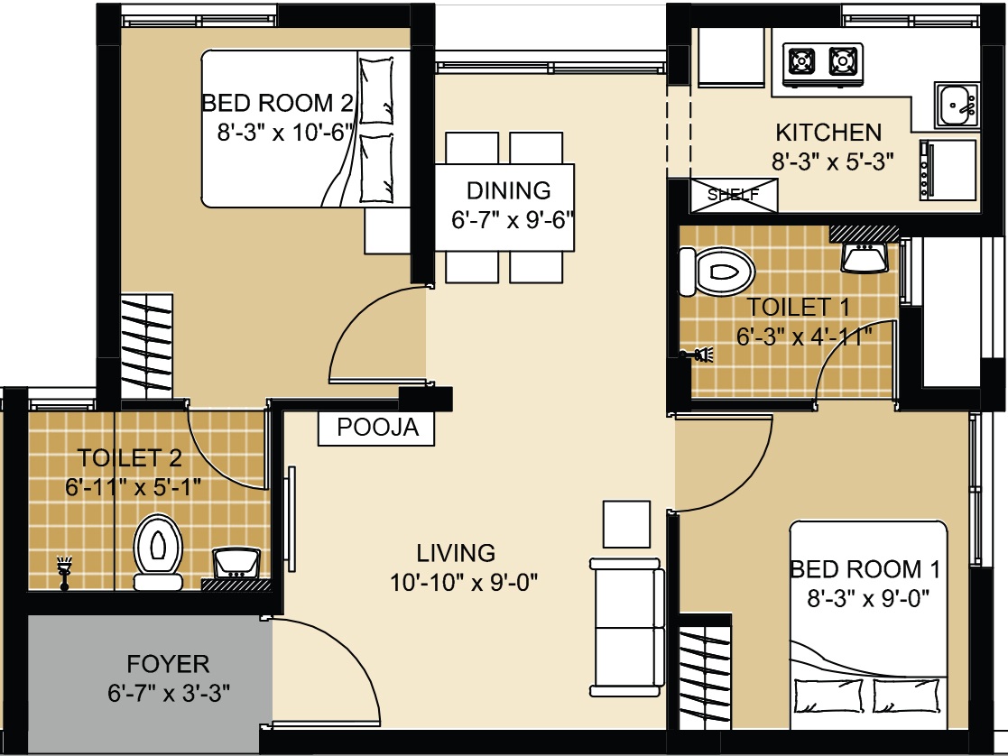 arun excello sanjani apartment 2 bhk 665sqft 20264721174751