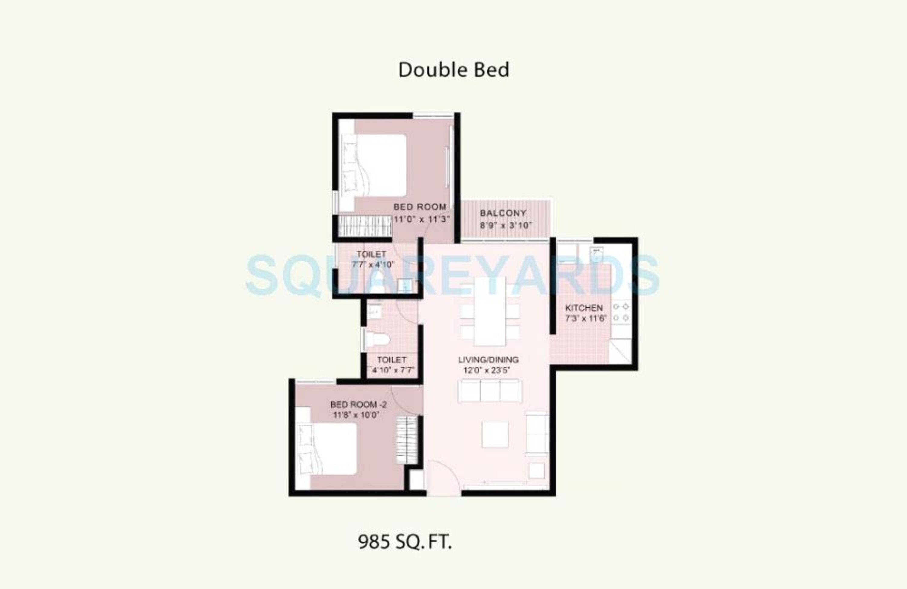 arun excello temple green apartment 2bhk 985sqft1