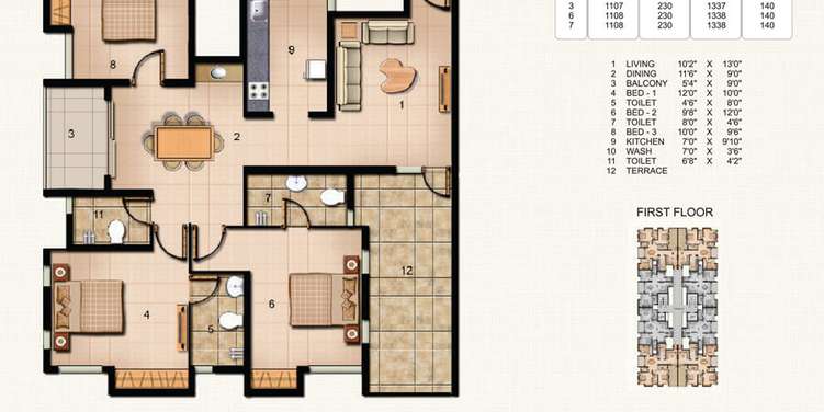 asvini akila heights apartment 3bhk terrace 1338sqft 1