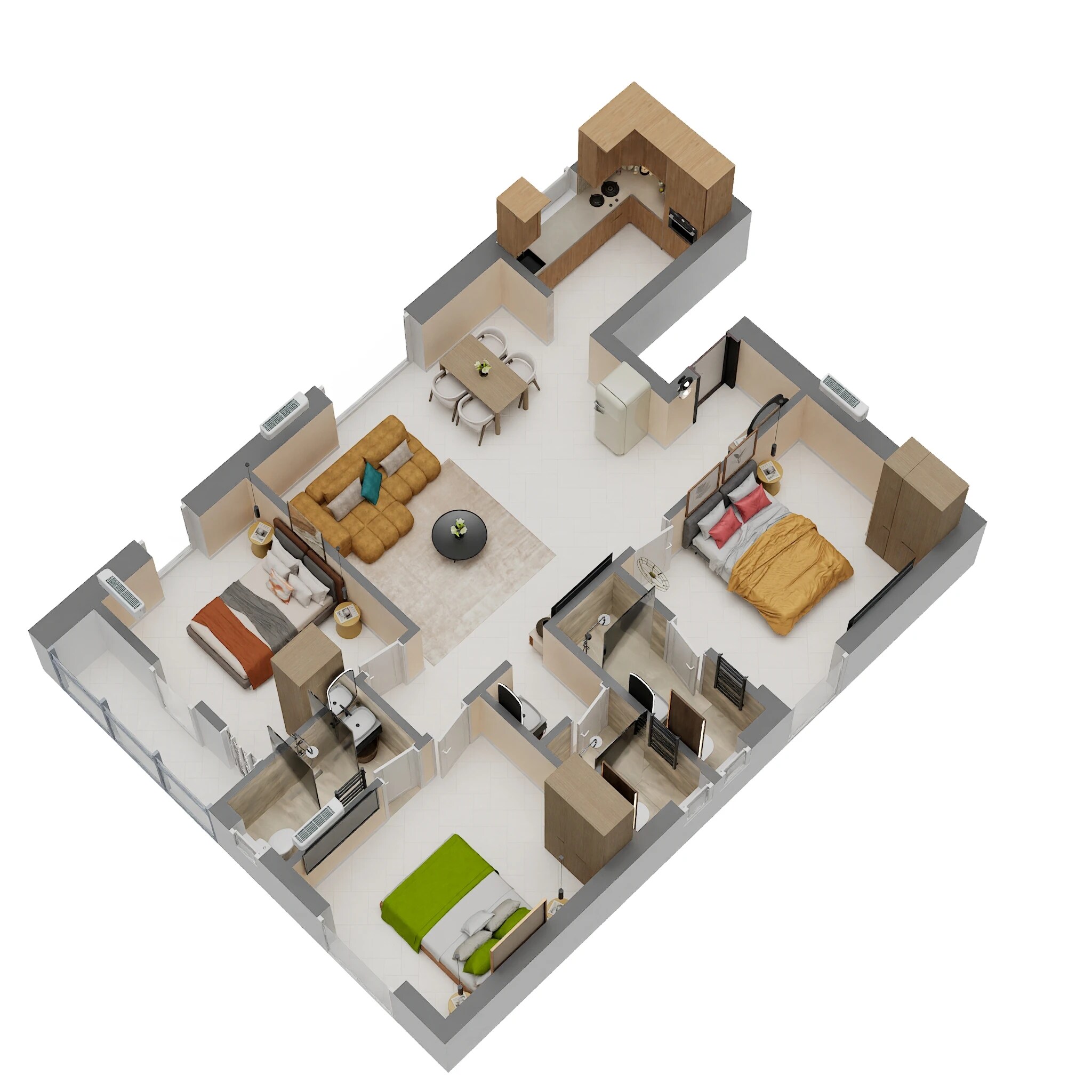 3 BHK 1348 Sq. Ft. Apartment