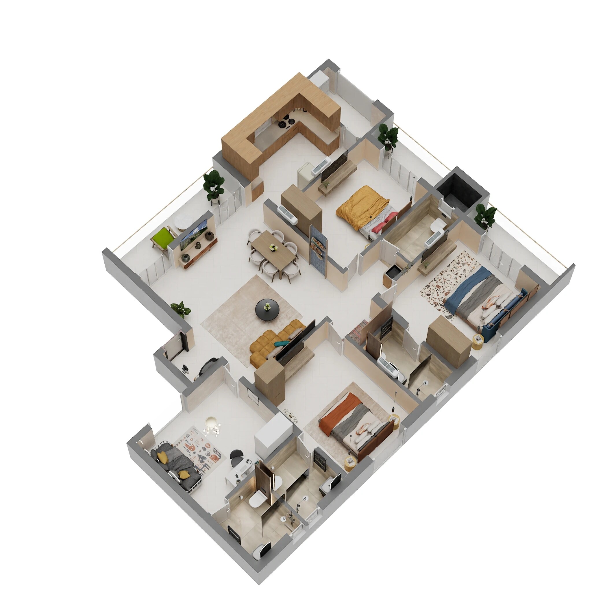 4 BHK 2158 Sq. Ft. Apartment