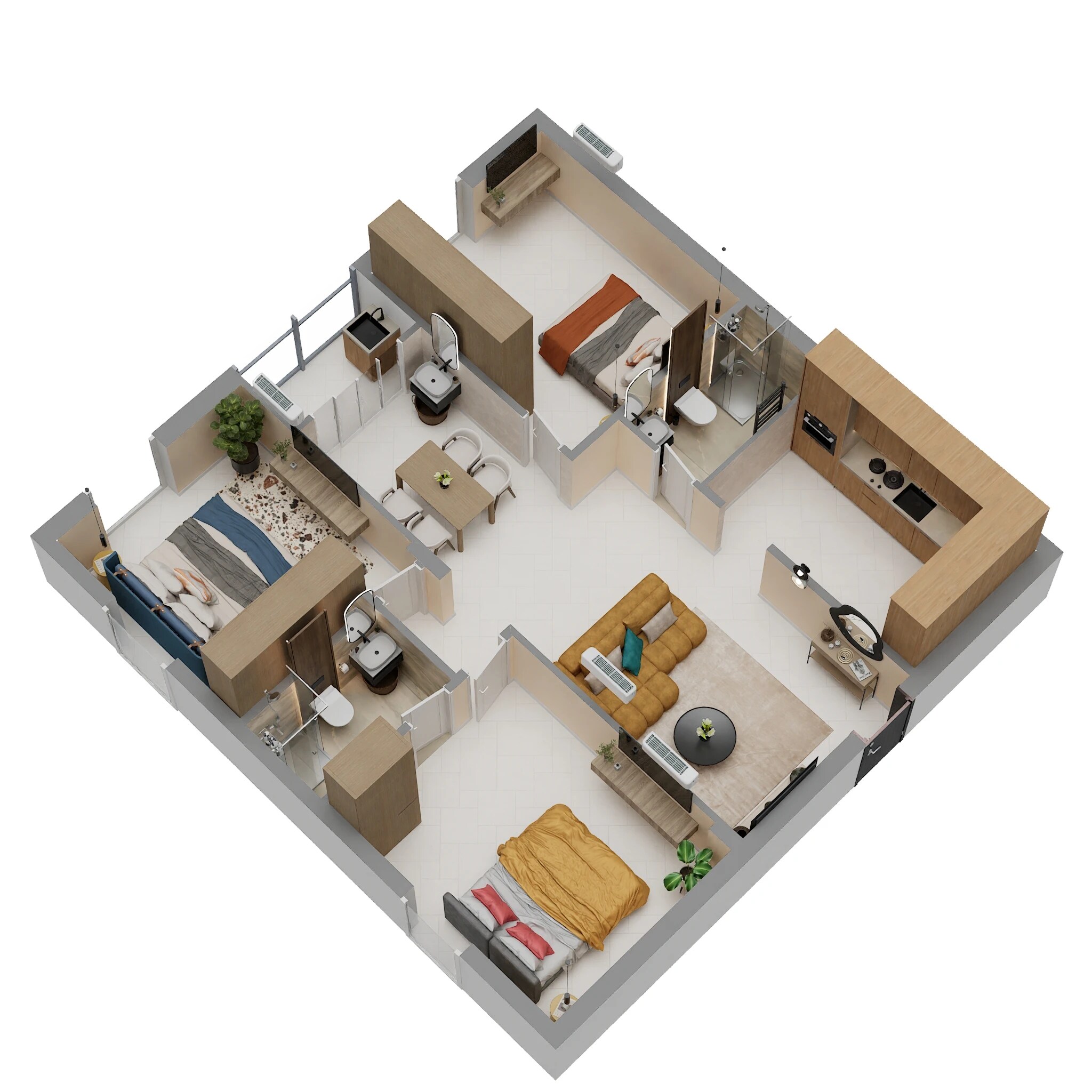 3 BHK 1399 Sq. Ft. Apartment